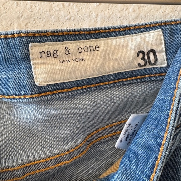 Rag & Bone Cate Mid Rise Ankle Skinny Jeans Size 30 light wash - Picture 3 of 8